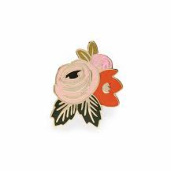 RIFLE PAPER COMPANY Enamel Lapel Pins Lemon Rosa Flower Sunglasses - Picture 4 of 7